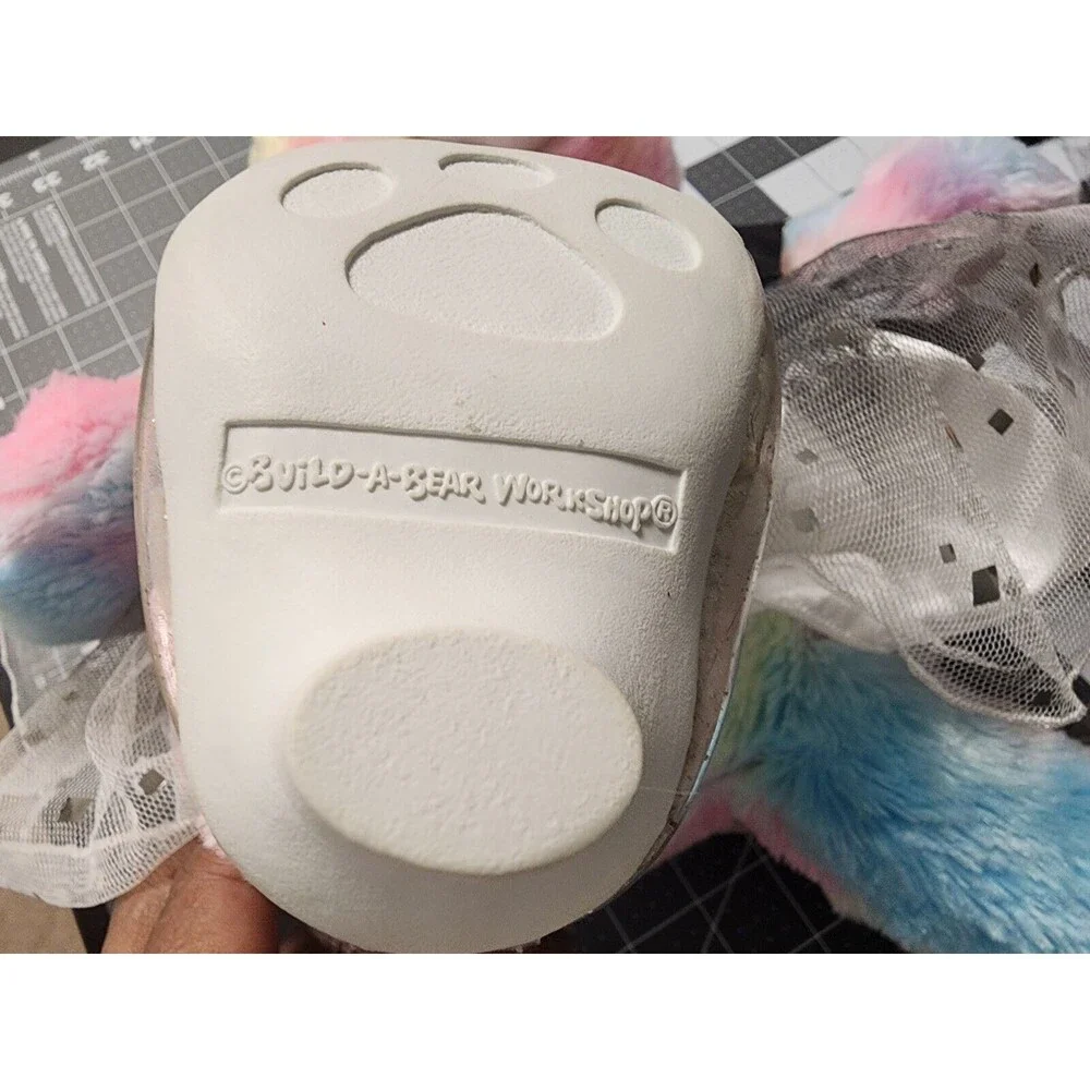 Build-A-Bear Tye Dye 16" Plush Rabbit Sparkly Star - Picture 7 of 9